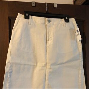 White Gap Jean Skirt New with tags Size 10